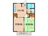 サンビレッジＡ棟 2DKの間取り