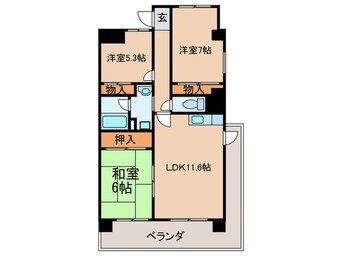 間取図 ハイライズ 鴨田