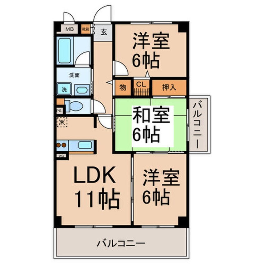 間取図 エトワール千代田