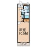 メゾンセラータ平芝 1Kの間取り