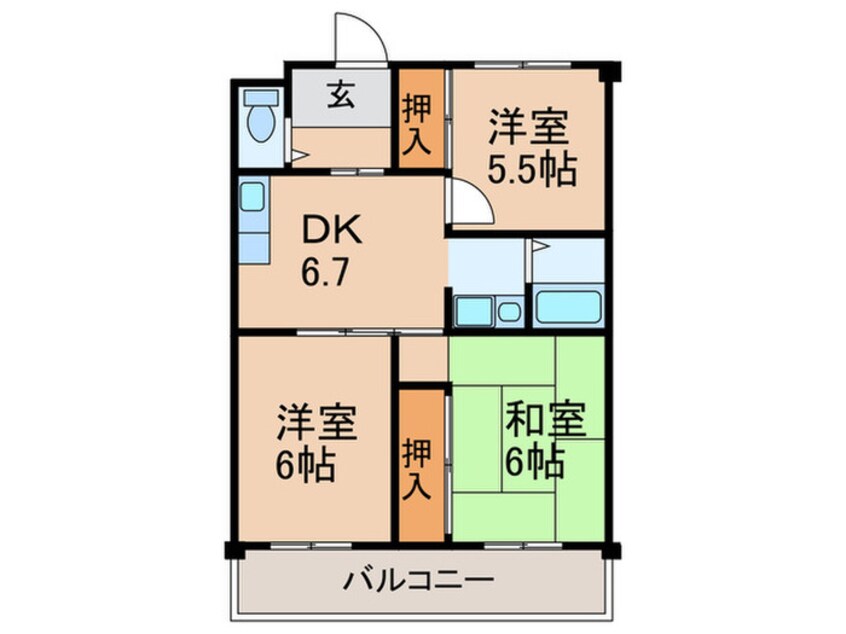 間取図 ア－バンきたじま