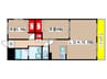 ロジュマン高木 2LDKの間取り