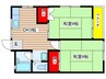 シャルム２ 2DKの間取り