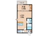 LECOCON中川Ⅱ 1LDKの間取り
