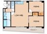 サンシャイン本郷B棟 2LDKの間取り