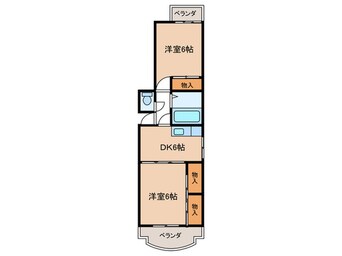 間取図 サンハイツ中駒