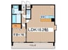 グラッドウィン山王 1LDKの間取り