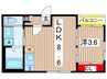 ロイヤルメゾン 1LDKの間取り