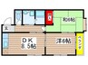 コ－ポボナ－ル 2DKの間取り