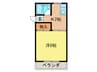 コ－ポみどり 1Kの間取り