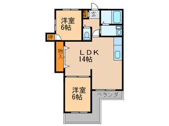 間取図 アルカディア１
