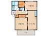 ソレイユＢ 2DKの間取り
