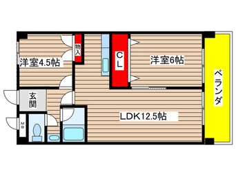 間取図 フェステ菊屋第６