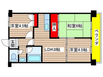 間取図 フェステ菊屋第６