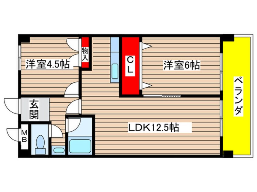 間取図 フェステ菊屋第６