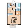セジュール松ｹ枝 1Rの間取り