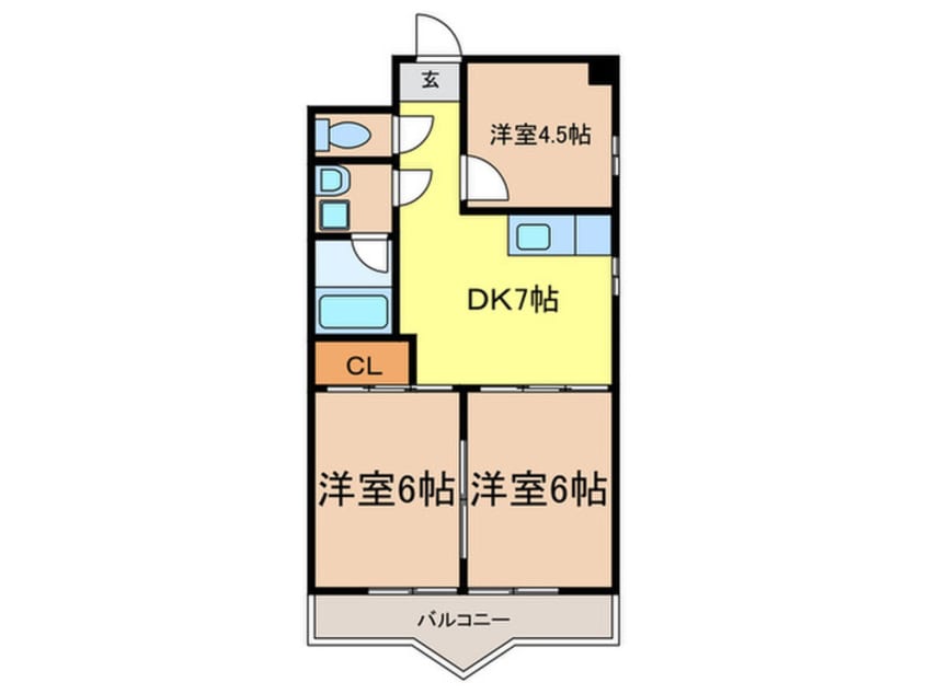 間取図 ファンシービル岩間