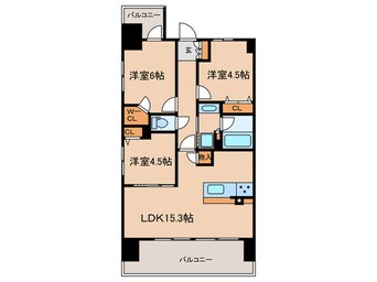間取図 ﾌﾟﾚｻﾝｽｸﾞﾗﾝ栄THE TOWER(1101)