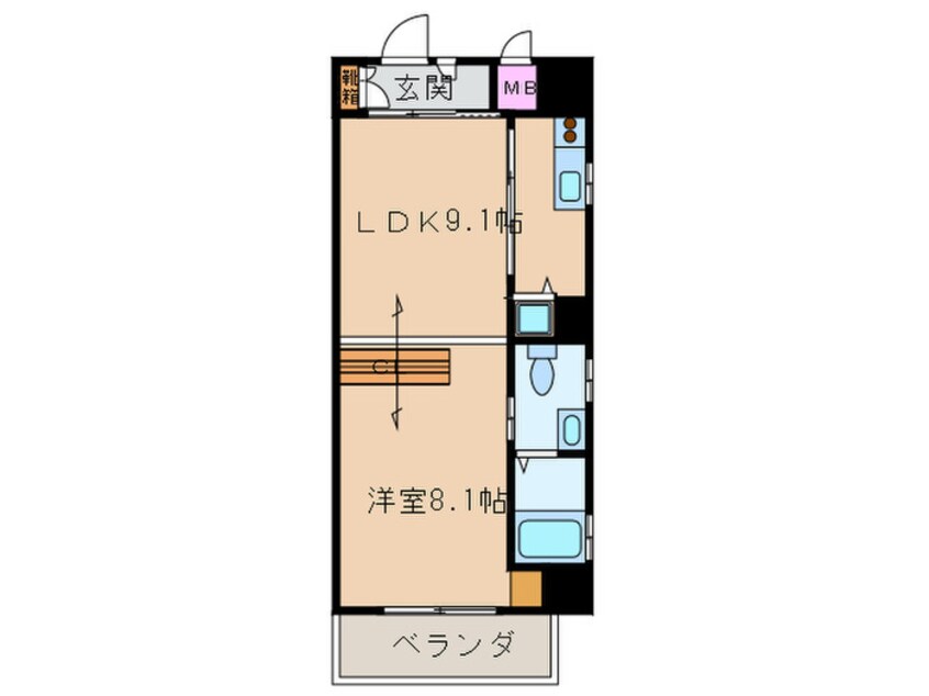 間取図 ピ－コック・スタ－