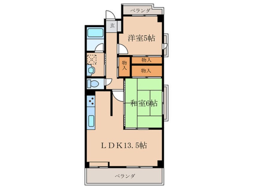 間取図 ウーリィパレス第二大森