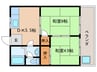 コ－ポ上野 2DKの間取り