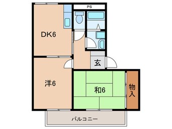 間取図 Surplus Two marrone Ｂ