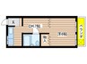 八事裏山ハイツ 1DKの間取り