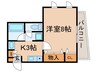 エストレヤビル 1Kの間取り