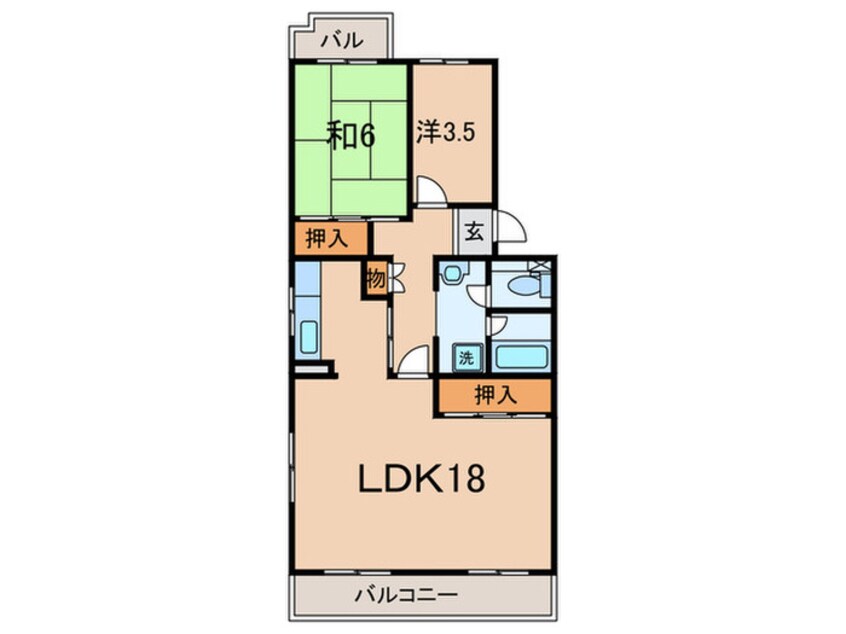 間取図 ア－バンドエル茶屋ヶ坂