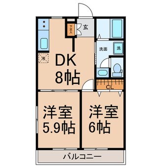 間取図 ライオンズ左右木