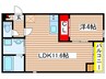 Grandtic Vida Mizuho 1LDKの間取り