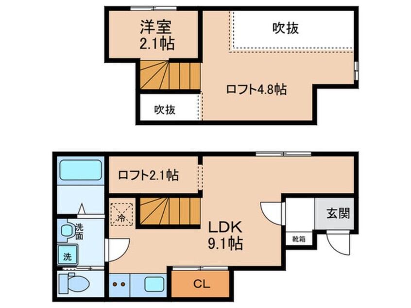 間取図 Raffine賑町