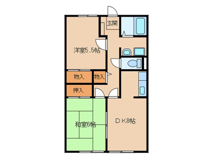 間取り図 ドミール岩脇Ｃ棟