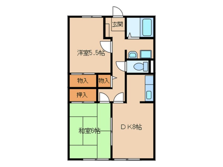 間取図 ドミール岩脇Ｃ棟
