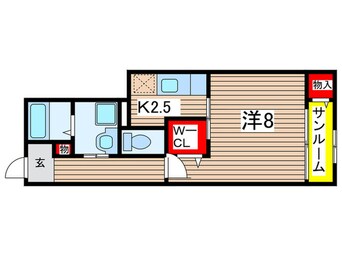間取図 フラット・ｽﾘｰ
