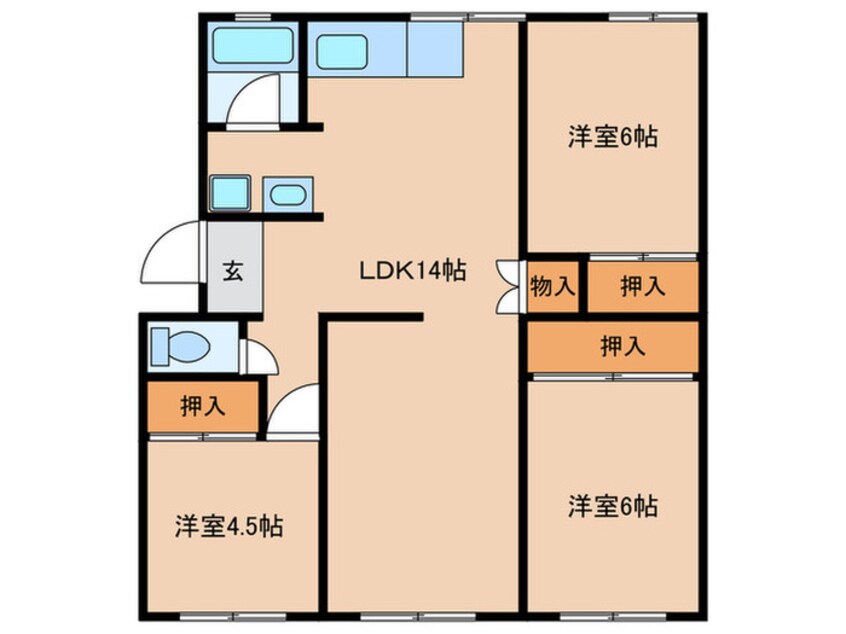 間取図 パビリオン山之手（103）