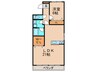 キャッスル東栄Ａ棟 1LDKの間取り