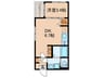 クレセント香呑町 1DKの間取り
