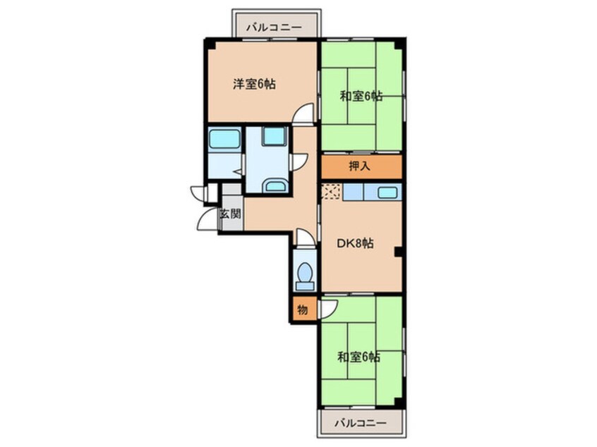 間取図 第３カーサ円庄