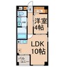 パークアベニュー東山 1LDKの間取り