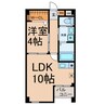 パークアベニュー東山 1LDKの間取り