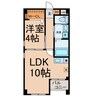 パークアベニュー東山 1LDKの間取り