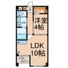 パークアベニュー東山 1LDKの間取り