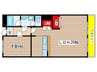 エクセル浅井 1LDKの間取り