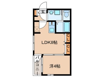 間取図 ハーモニーテラス外新町Ⅰ