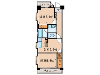 間取図 サンデンハイツ若葉通