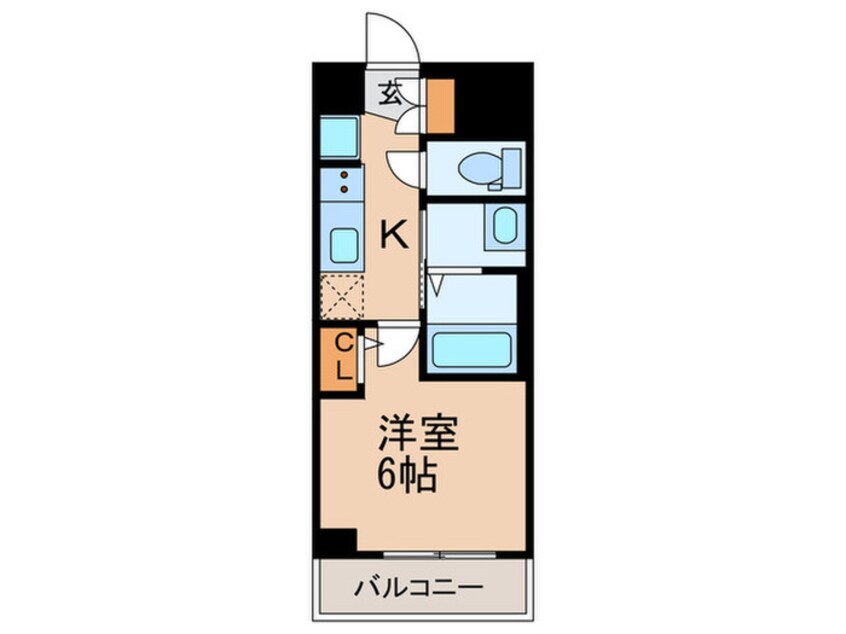 間取図 ｴｽﾃﾑｺｰﾄ名古屋ｽﾃｰｼｮﾝｸﾛｽ