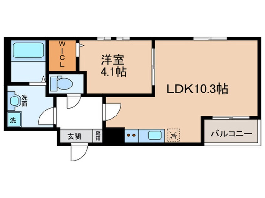 間取図 仮)Ｃｈｅｒｉｍ元中村町１丁目