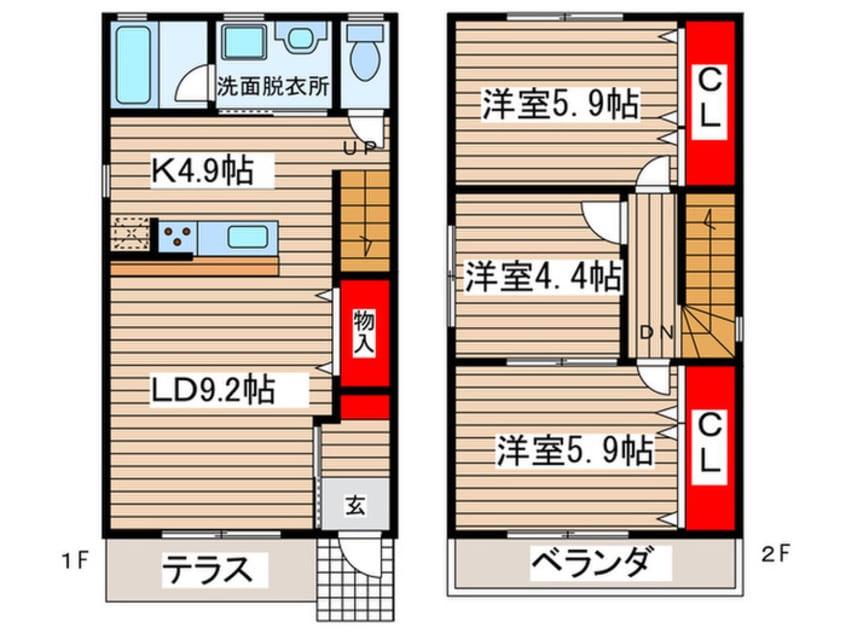 間取図 藤塚の家　F棟