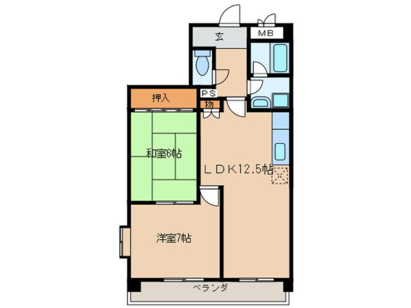 間取図 コンバーション片岡